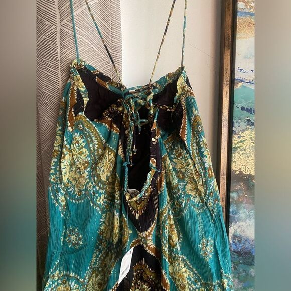Free People Mojave Mermaid  Metallic Maxi Slip Dress Size Médium  Latigo Bay NWT - Picture 8 of 17